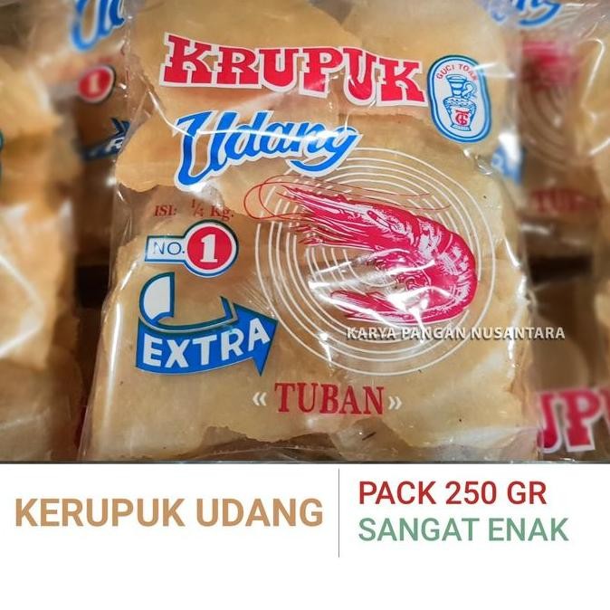 

KERUPUK UDANG EXTRA TUBAN 250 GRAM / KRUPUK UDANG TUBAN 1/4 KG /
