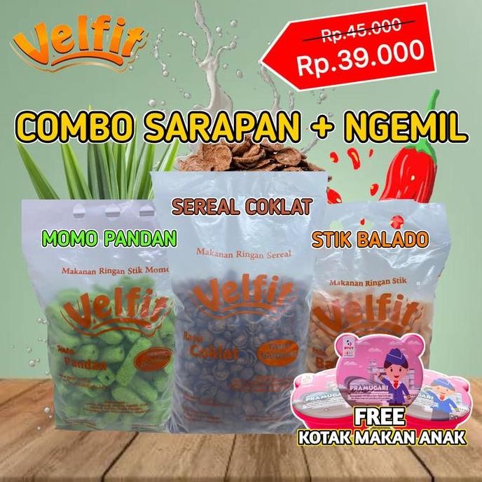 

[ FREE KOTAK MAKAN] KOMBO 1.1 Kg SARAPAN DAN NYAMIL SEHAT DENGAN VELFIT Granola