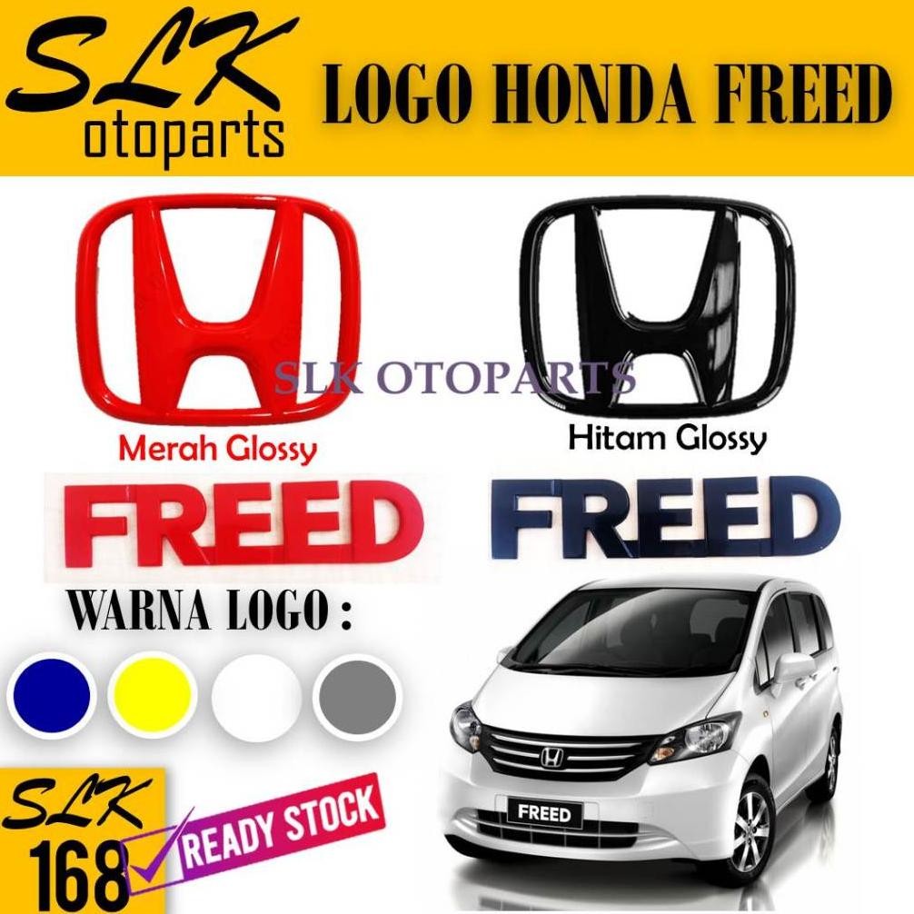 SLK168- Emblem Logo Honda Freed, Lambang Honda FREED Depan - Belakang, Tulisan FREED AST