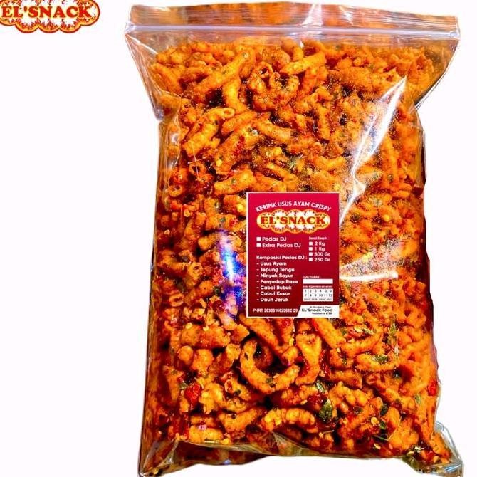 

Usus Crispy 1KG / 1KG keripik Usus Ayam Bumbu Pedas cikruh Daun Jeruk Snack Food Kripik