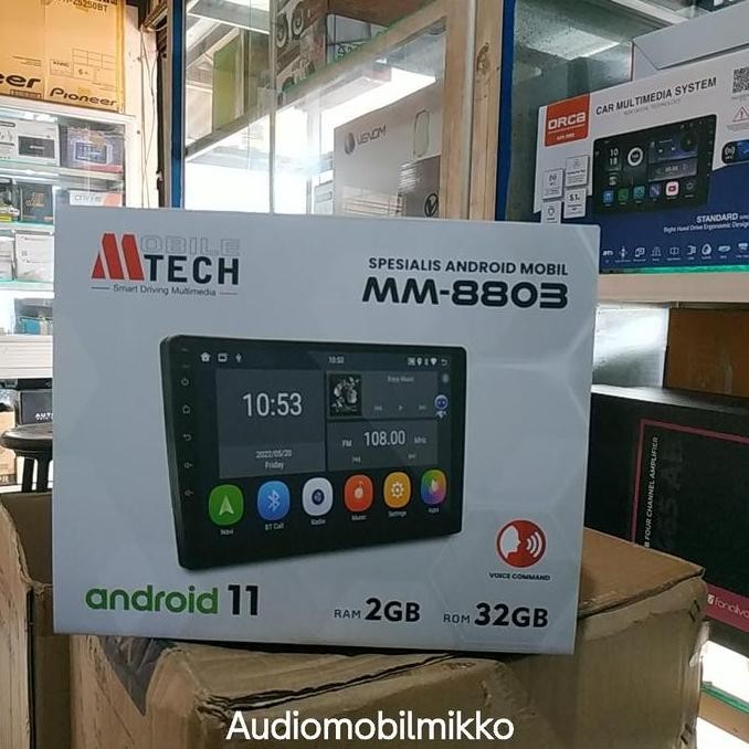 '' Head Unit Android Mtech Mm-8803 - Mtech Ram 2/32 - Tv Mobil Android Mtech 9 Inch & 10 Inch ''