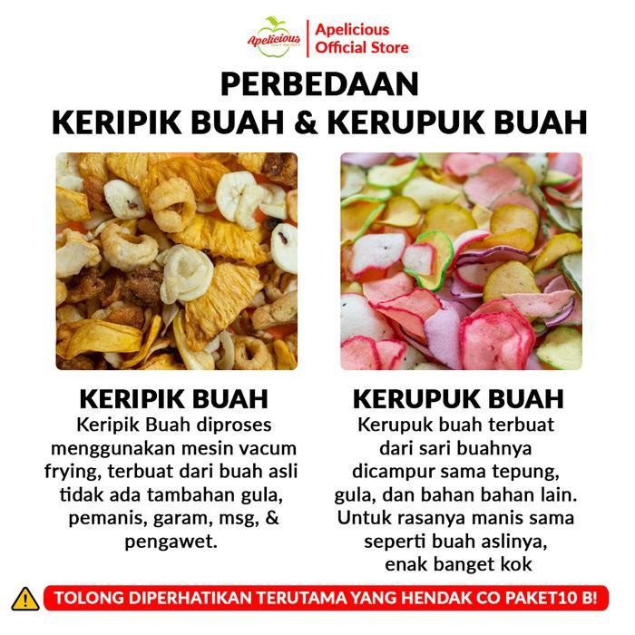 

Apelicious Baru Paket Hemat 8Pcs Keripik (Buah, Sayur, Krupuk Buah) - Kripik, Snack, Food, Makanan