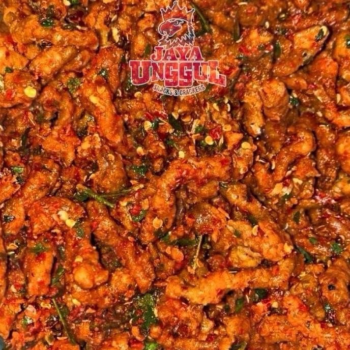 

1kg keripik usus ayam pedas daun jeruk Kripik Snacks Food