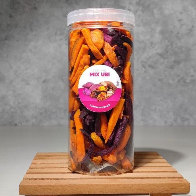 

KERIPIK MIX UBI CRISPY PREMIUM 1300ml | KERIPIK UBI MADU, UBI UNGU