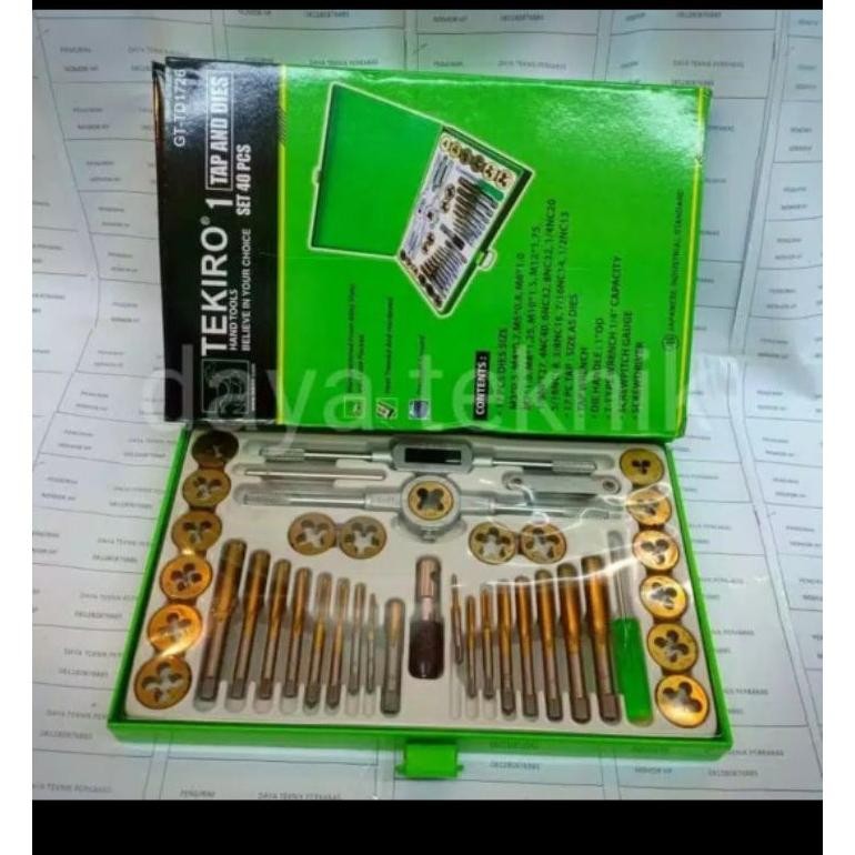 senai tekiro - tap and dies set tekiro 40 pcs - snai dan tap tekiro set