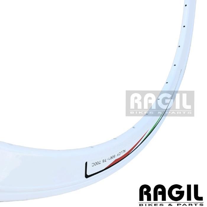 Velg Sepeda 700C Lespo Lubang 36 Hole 36H Putih White 700 C 4Cm Rim Rims Double Wall Fixie Balap Roa