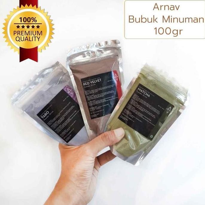 

JH8 Arnav Minuman Bubuk Premium 100gr - Powder Drink Semua Varian Rasa - Taro Red Velvet Dark Chocolate Earl Grey Hojicha Drink Minuman