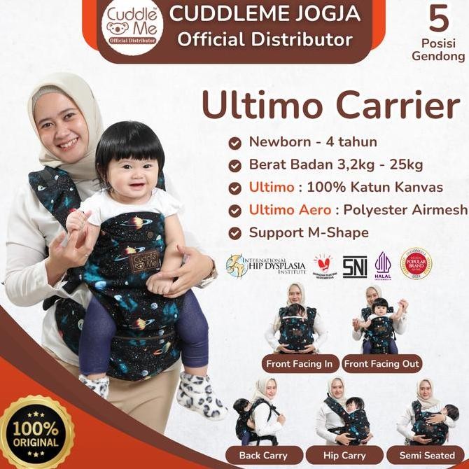 Cuddle Me Black Series Ultimo - Levana - Lite Carrier Geosfit Air Gendongan Ssc Mshape Hipseat Hadap