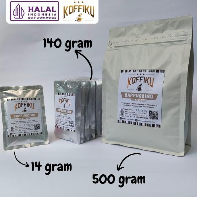 

KOFFIKU Cappuccino No Sugar (Plain Cappuccino/Kopi kapucino) 500 gram