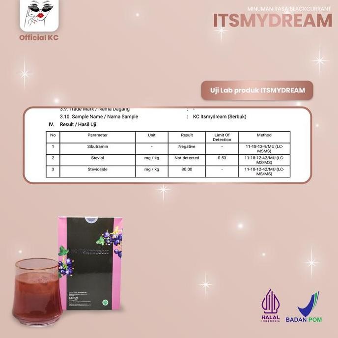 

JH8 KC ITSMYDREAM Minuman Serbuk - 1 BOX isi 4