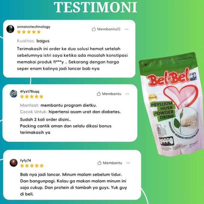 

Psyllium Husk Pure 500 Gr untuk Mengatasi Sembelit dan Kolestrol Belbel weight protein