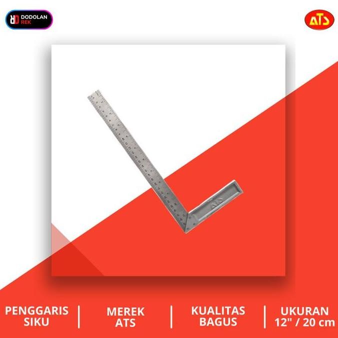 

[Expert] Penggaris Siku Tukang Merek ATS 12 Inch/ 30cm - Harga Per Biji