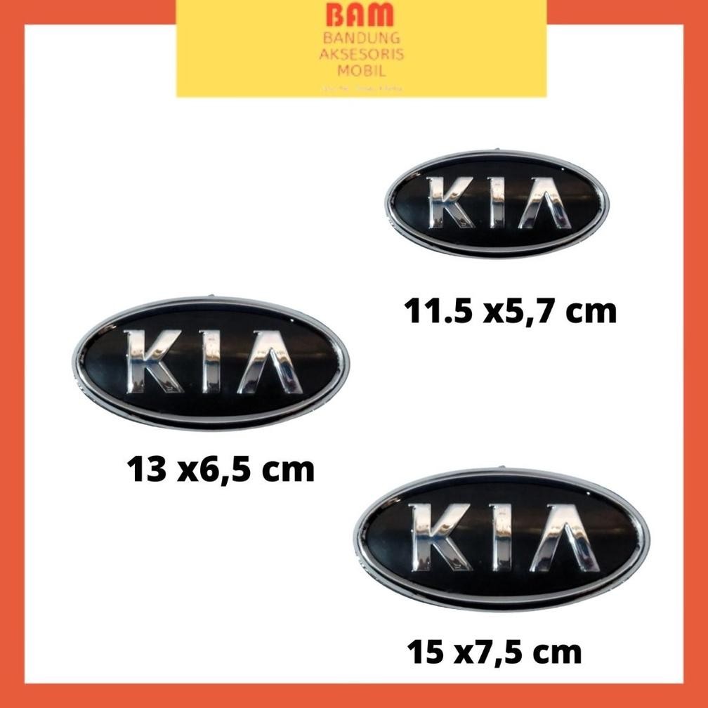 Emblem Logo Mobil KIA Dasar Hitam AST