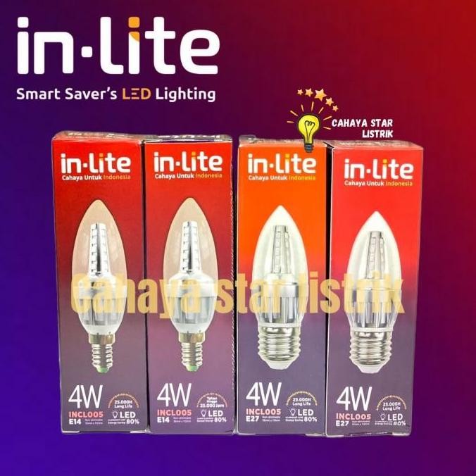 [Expert] Lampu LED Candle In-Lite INCL003 4W E14 / E27