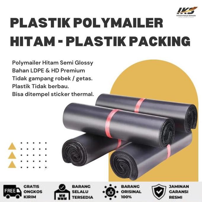 

\"\"\"\] Plastik Polymailer Hitam - Plastik Packing Berbagai Ukuran