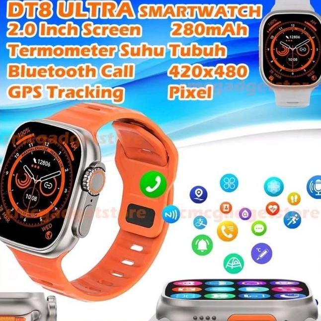 Dt8 Ultra Smartwatch Dt 8 No 1 Alloy 2.0 Inch Display Watch Termometer
