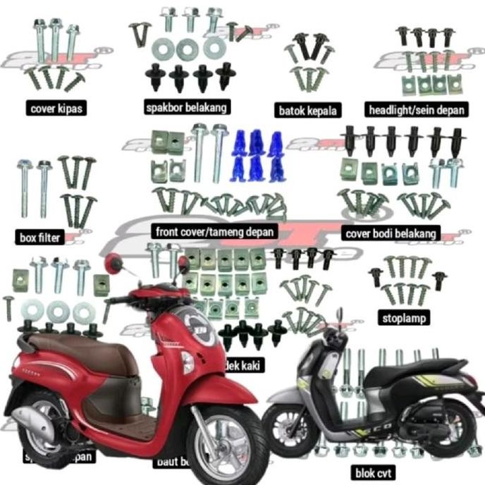 Baud body Fullset Honda scoopy /all new Honda  MotorcycleScoopy ESP/ Baut Body Honda scoopy 2020 up 