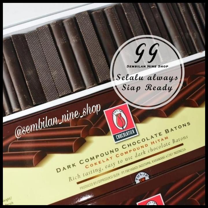 

Terlaris Tulip Stick Batons Compound 1,5 Kg Dark Chocolate Good Quality