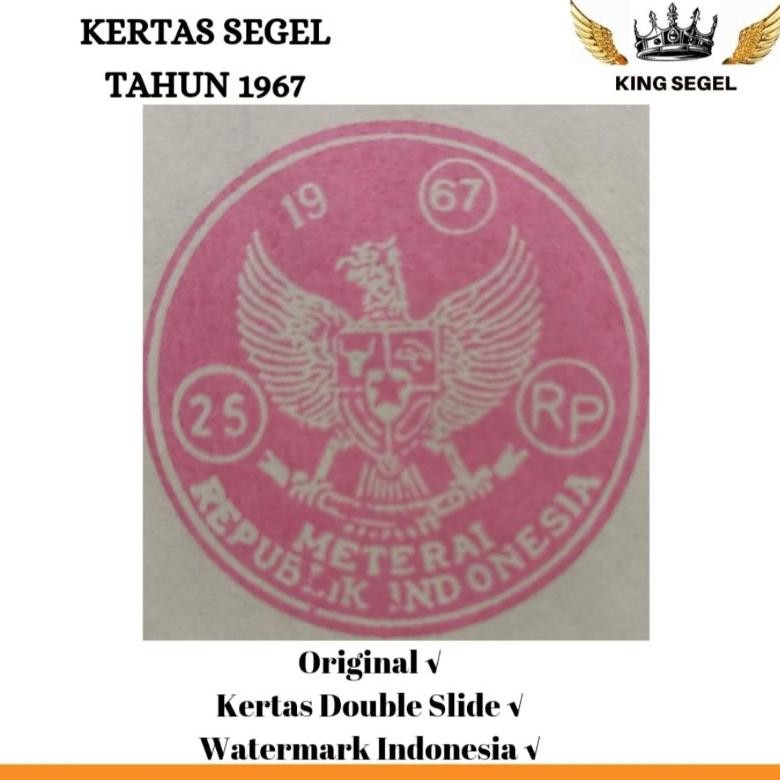 

Kertas Segel Tahun 1967 Double Asli (Beli 2 Gratis 1) DiM