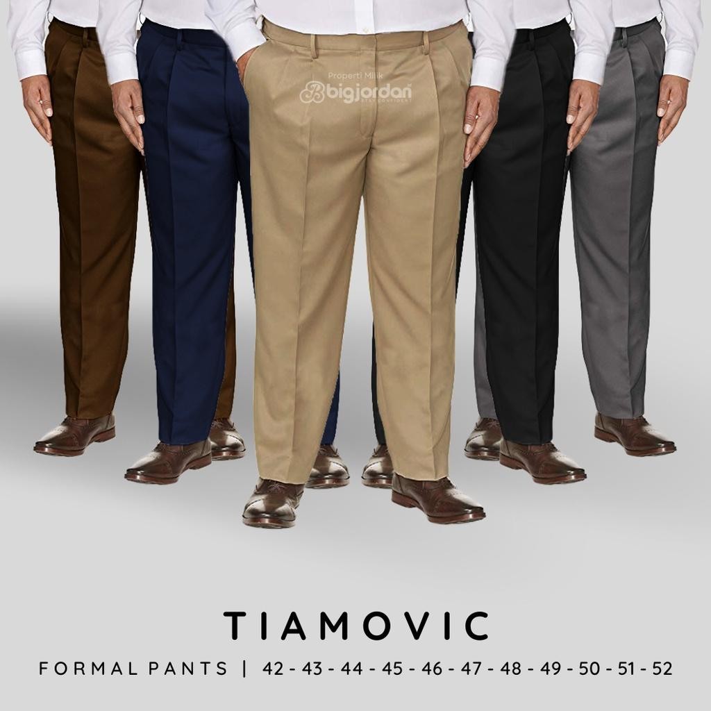 Big Jordan Tiamovic Celana Bahan Pria Khaki Big Size 52 51 50 49 48 47 46 45 44 43 42 Celana Kerja J