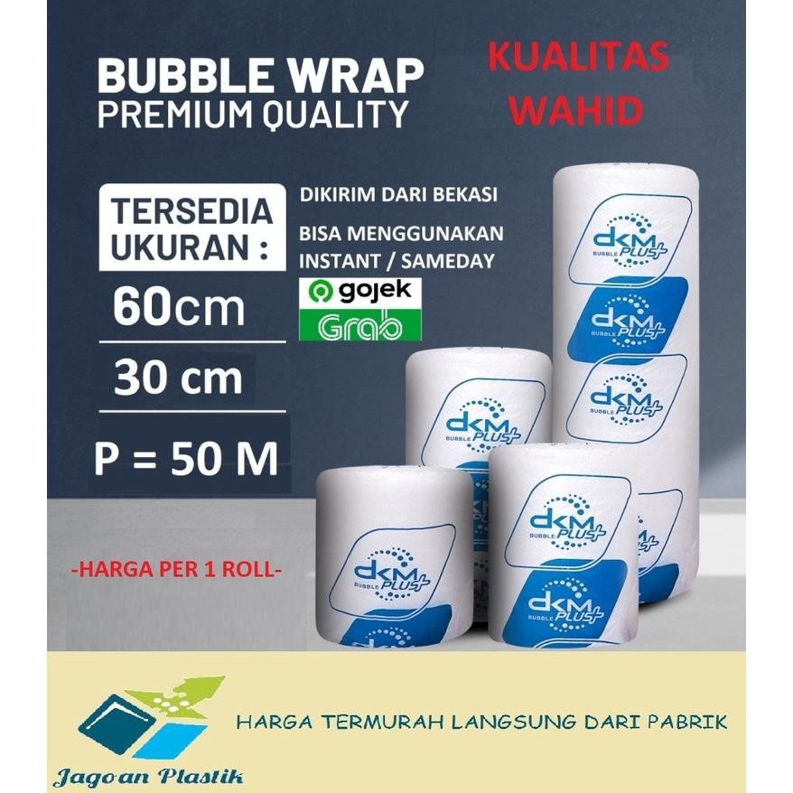 

BUBBLEWRAP DKM Plus Premium Plastik Bubble Wrap Hitam Bening 50 Meter DiM
