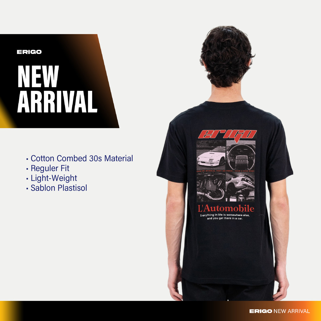 ORI Erigo T-Shirt Ales Black - Kaos Unisex