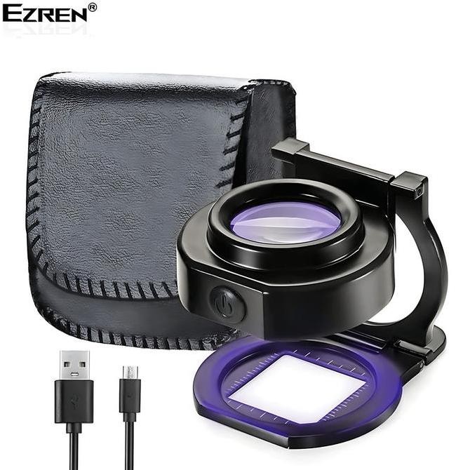 

Sale Ezren Ez-0351 Kaca Pembesar Lup 25X With 6 Light Usb Lipat Portabel