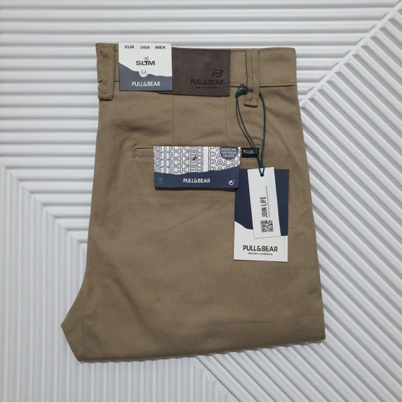 Celana Panjang Chinos Pull & Bear Premium Slimfit / Chino Pria Pull & Bear Terbaru Best Quality 100%