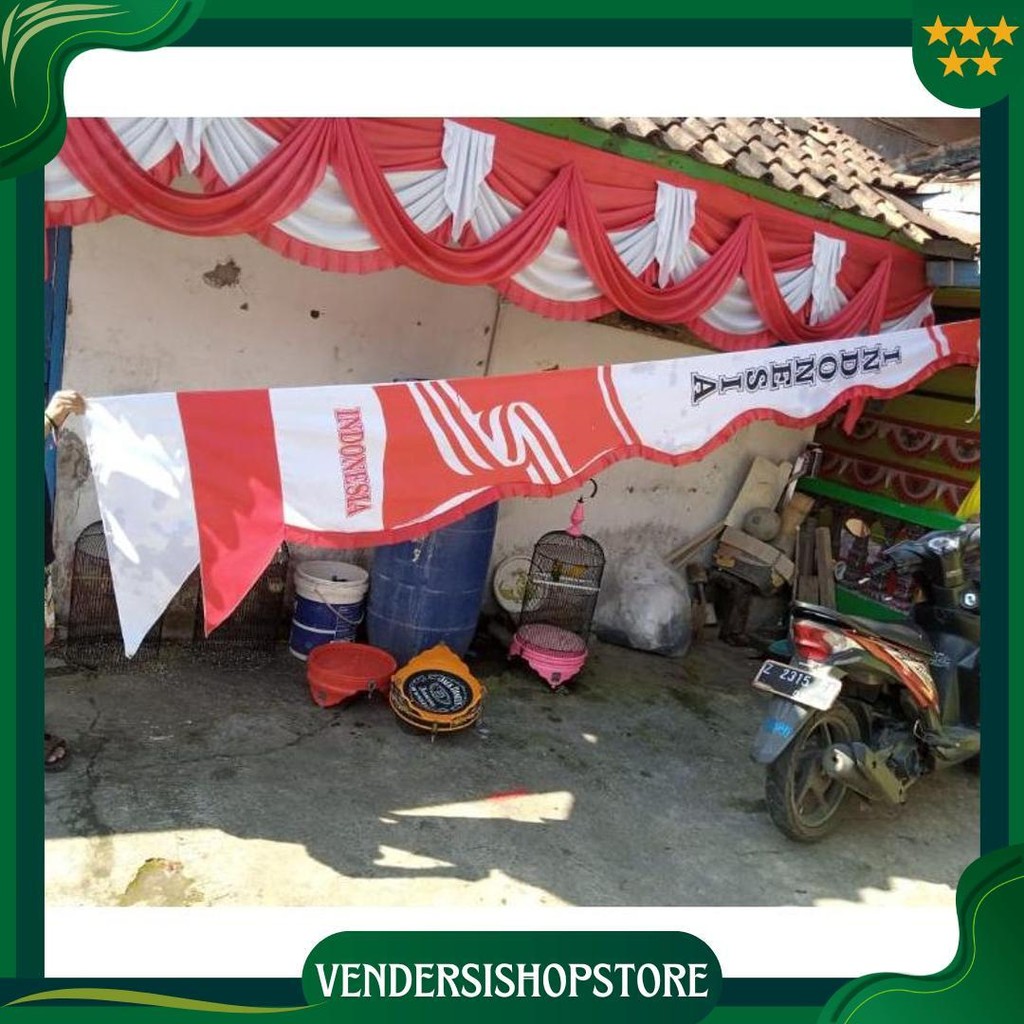 Umbul Umbul Sablon Indonesia Terbaru ( 4 Meter ) Promo 4.4