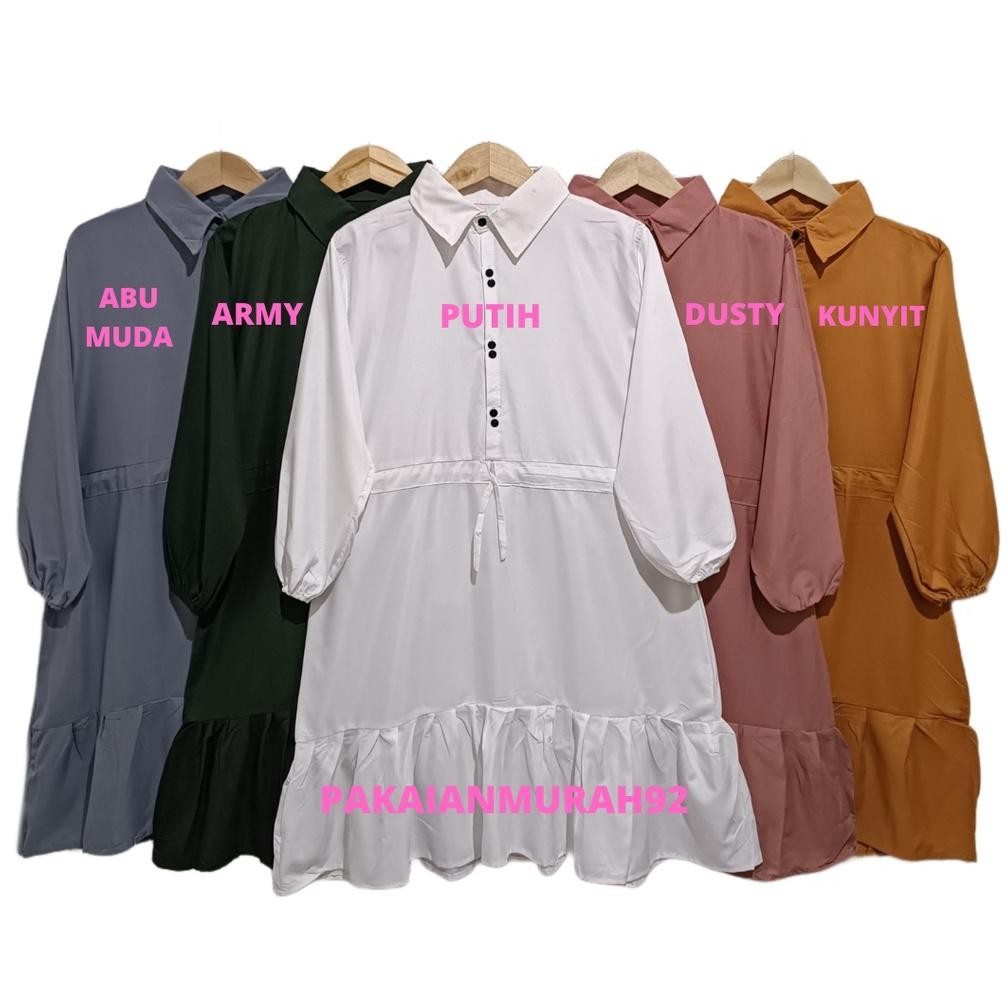 TUNIK KERAH // TUNIK KANCING// TUNIK PINGGANG SERUT // TUNIK POLOS // TUNIK WANITA POLOS terlaris