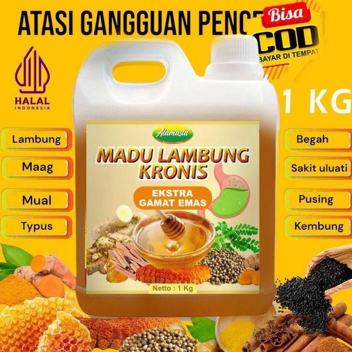 

NEW Alamasta Madu Lambung Kronis 1 KG Madu Spesialis Maag dan Asam Lambung READY
