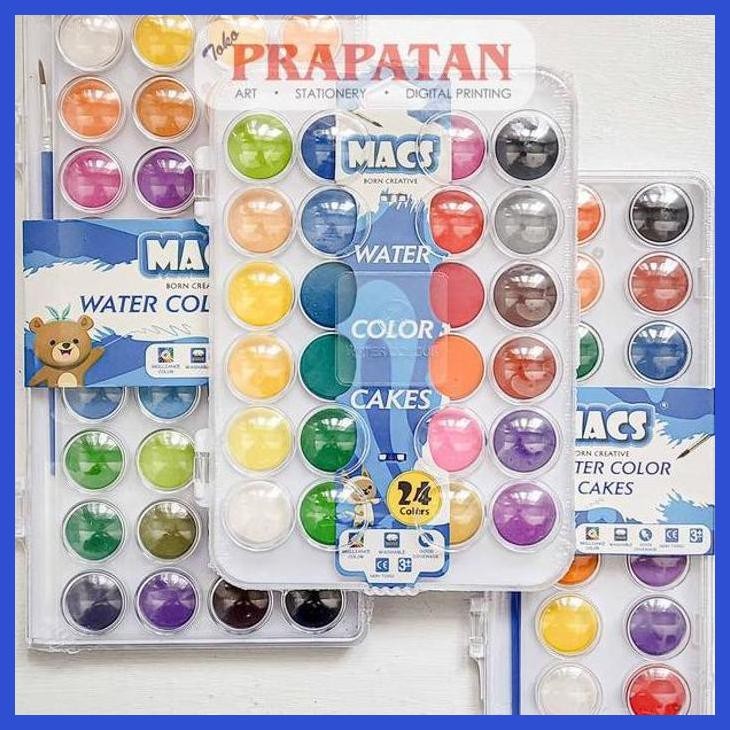 

( SEKOLAH / LUKIS ) READY MACS WATERCOLOR CAKES BLOCK SET | CAT AIR SET (SENI / MENGGAMBAR / ART / KERAJINAN ) SIAP KIRIM
