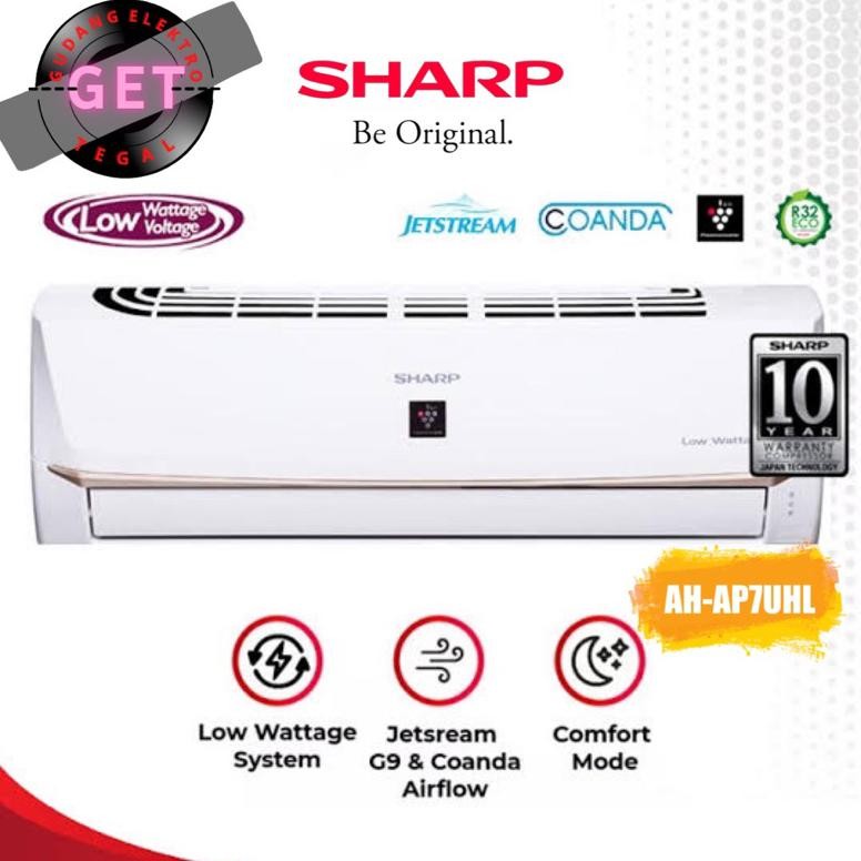 NEW AC SPLIT SHARP 3/4 PK AH-AP7UHL [PLASMACLUSTER LOW WATT SERIES] (KOTA TEGAL) [terbaik][terlaris]