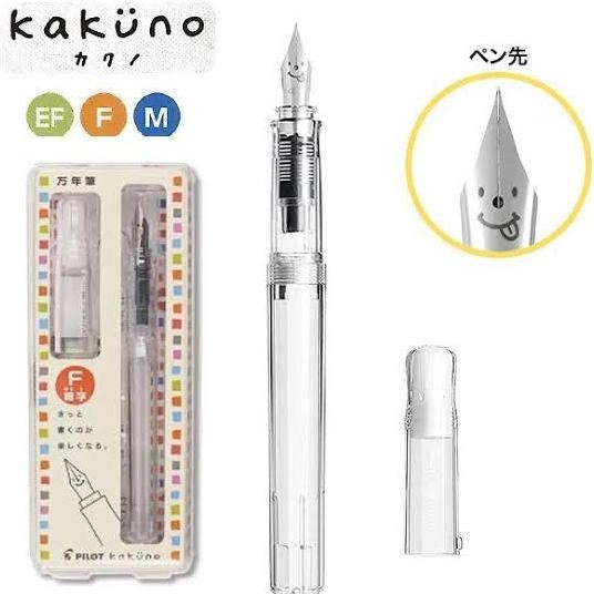 

NEW Pilot Kakuno Fountain Pen Smile Clear Barrel FKA-1SR