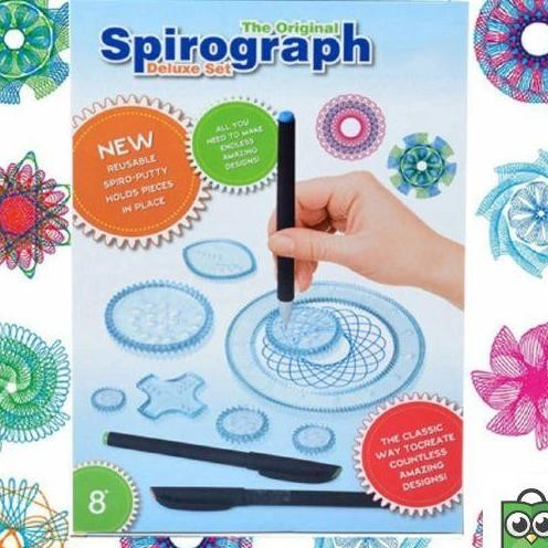 

27Pcs Spirograph Desn Set Tin Draw Drawing Kids Art