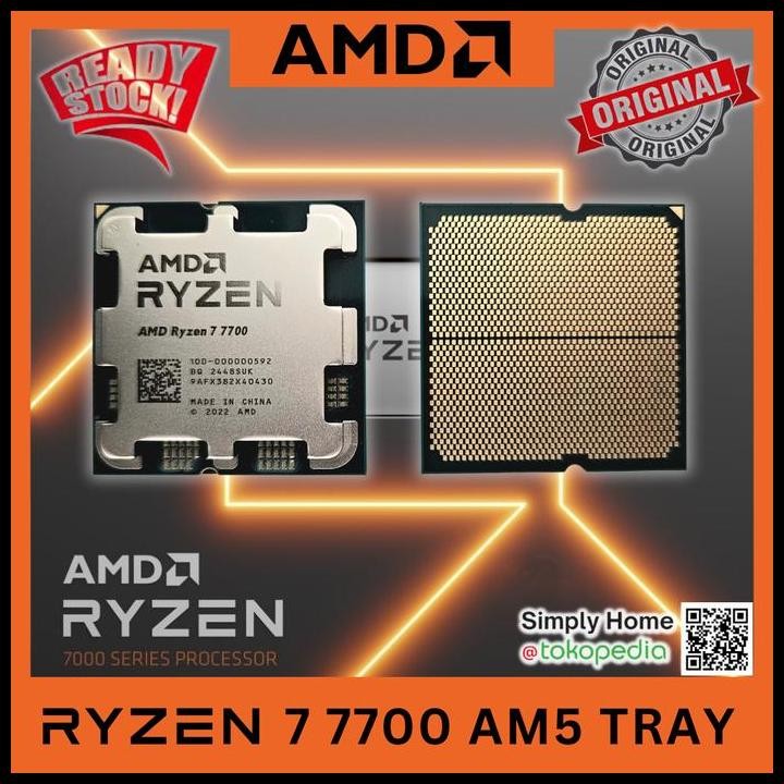 Terlaris Processor AMD Ryzen 7 7700 Tray R7 5.3GHz Socket AM5 Produk Baru CPU PC Desktop Gaming Best