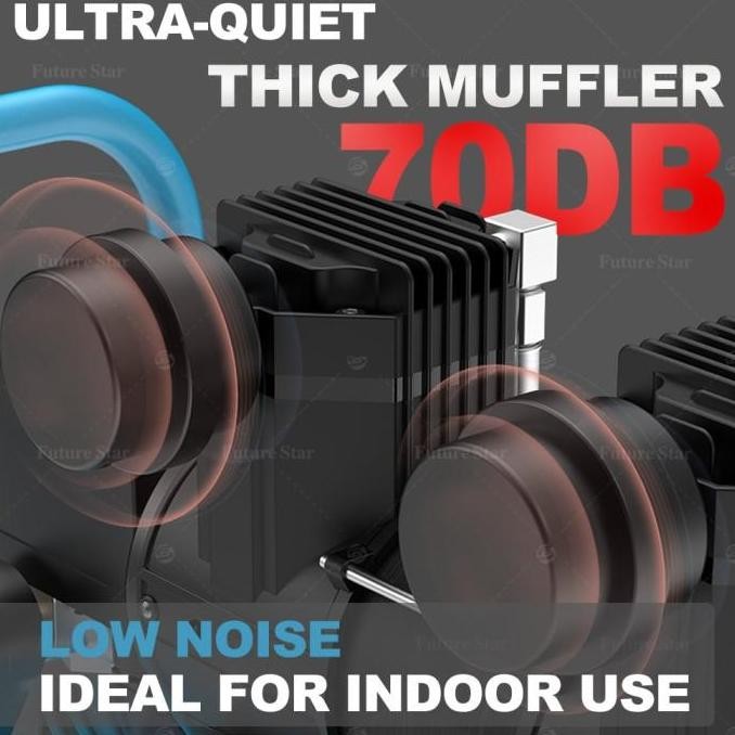 Terlaris Mesin Kompresor Angin Listrik 2 Hp 30L 1800W Tanpa Oli Air Compressor Oilless Mini Portable