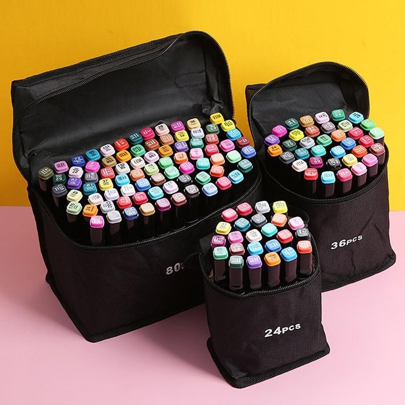 

TouchFive 24/36/48/60/80 Warna Sketsa Spidol Umum General Marker Set Animation Markers / Twin Market Set Spidol