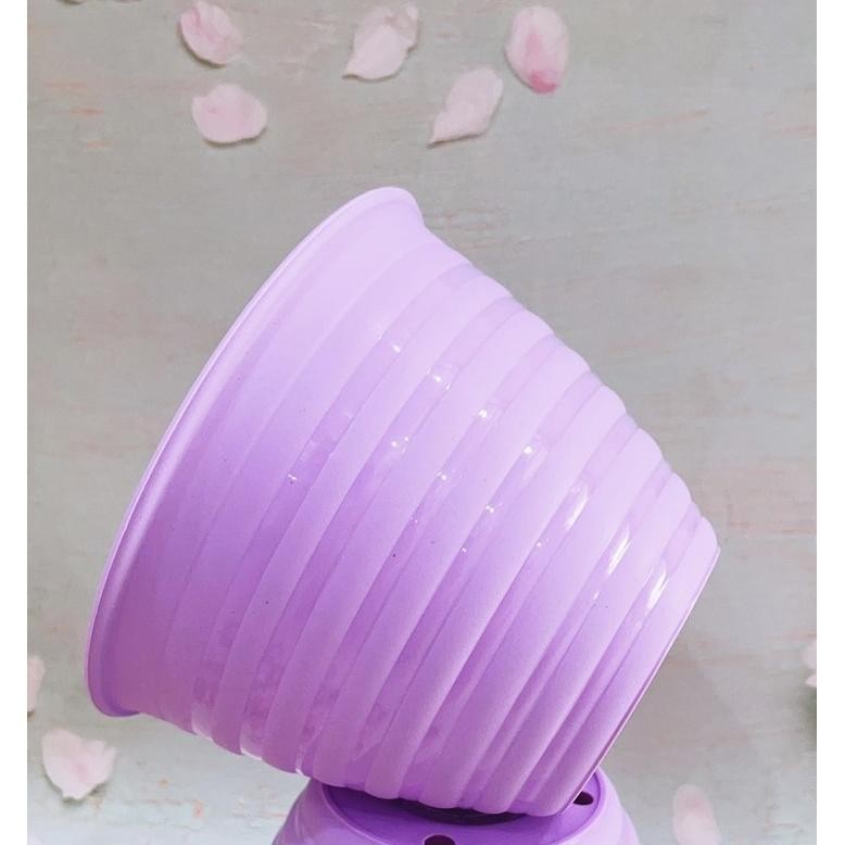 AZ 12PCS POT TANAMAN 21cm POT BUNGA WARNA WARNI POT TAWON LUSINANTERMURAH