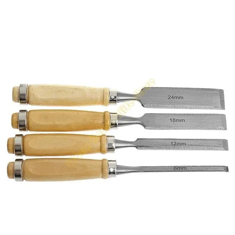 

4Pcs/Set Sculpture Flat Diy Woodworking Hand Tool D7We