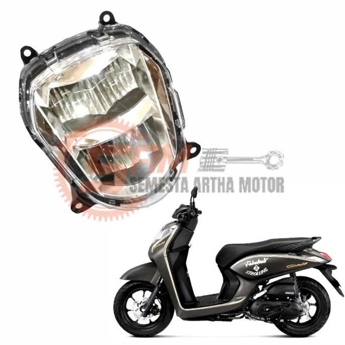 Terlaris Lampu Depan Reflektor Led Honda Genio 2019 Headlamp Mika Kaca Motor Ready Stok