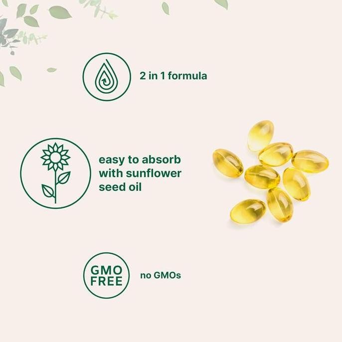 Micro Ingredients MicroIngredients Vitamin D3 5000IU K2 100mcg 300 Softgels