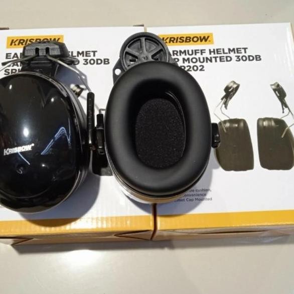Krisbow Earmuff Safety Helmet Cap Mounted 30 Db Penutup Telinga