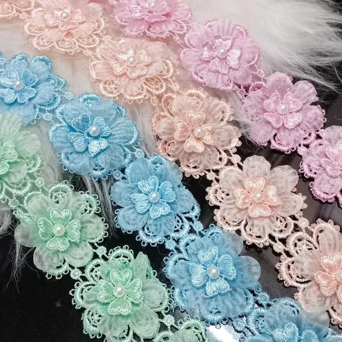 

@@@@] renda bordir bunga/yard R07