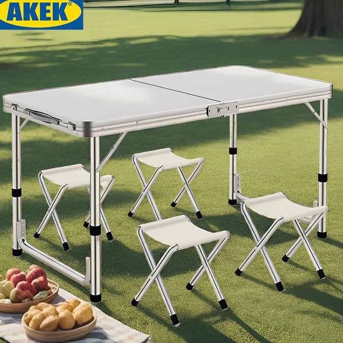 Meja Lipat Meja Lipat Jualan 120X60Cm Meja Lipat Portabel Aluminium Meja Camping Meja Lipat Outdoor