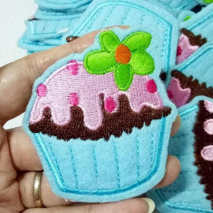 

Buruan beli] patch cupcake blue, cupcake biru