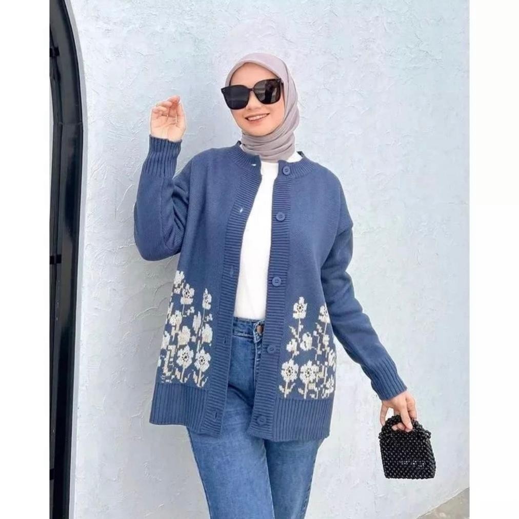 Cardigan Rajut Wanita Raima Allsize Premium / Cardigan Rajut Wanita Raima Allsize / Cardigan Rajut M
