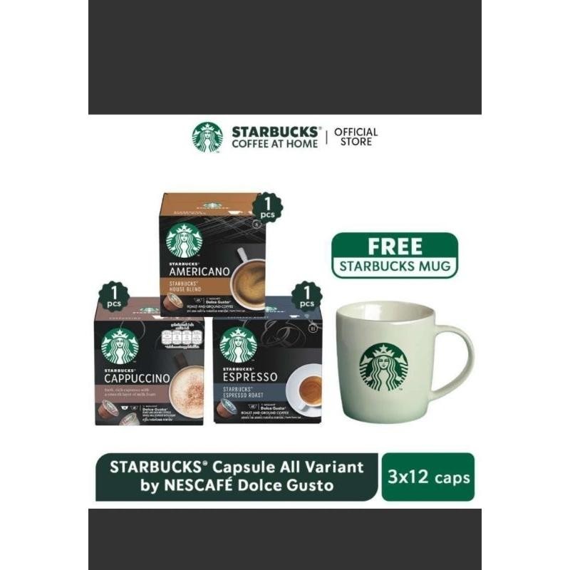 

Kopi Kapsul Starbucks Dolce Gusto 3 Box Mix Varian Free Gift Terbaru Best Quality 100% Original