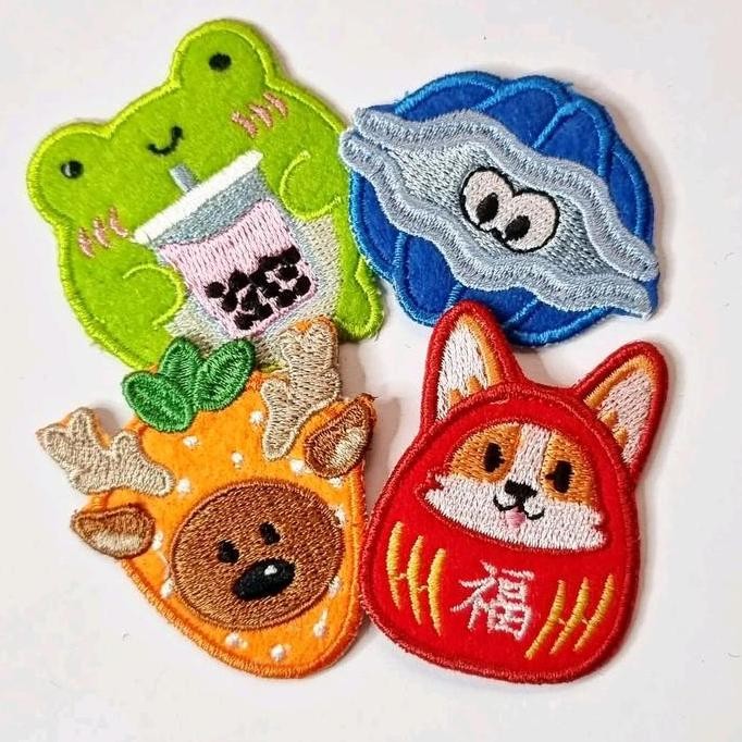

Produk Unggulan] patch animal cartoon, hachiko, frog, deer, sheel