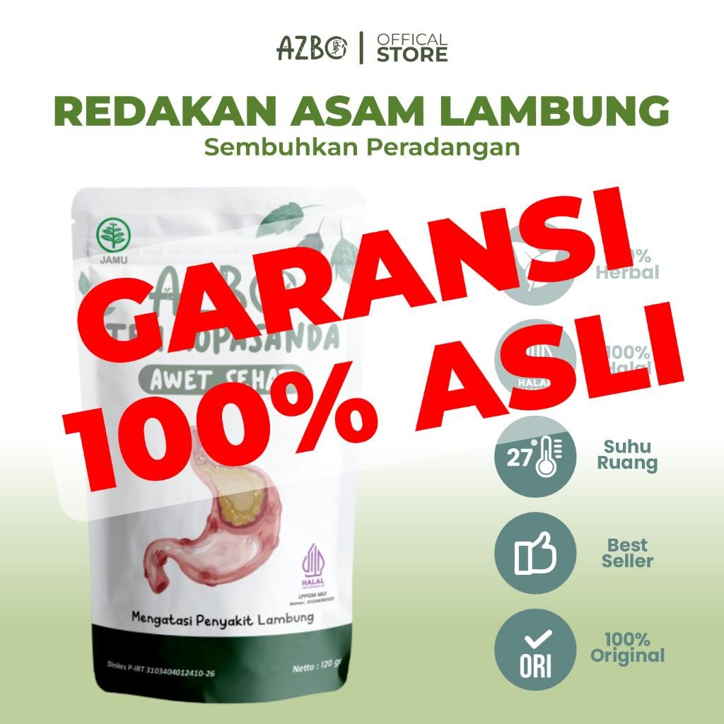 

Azbo Teh Kopasanda (Herbal Tea) - Anti Radang Asam Lambung Asam Urat Diabetes Hipertensi 100% Asli New Best Quality 100% Original